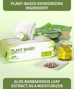 IMMHABI 400 Unscented Pet Wipes for Paws and Butt Plant Based Hypoallergenic Pets Cleansing & Deodorizing Anal Gland Hygienic Puppy Wipes for Dogs