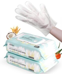 IMMHABI 400 Unscented Pet Wipes for Paws and Butt Plant Based Hypoallergenic Pets Cleansing & Deodorizing Anal Gland Hygienic Puppy Wipes for Dogs