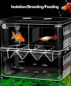 J-star Extra Large Fish Breeder Box for Aquarium Tank, Acrylic Breeding Box for Guppy/Betta/Shrimp/Clownfish, Baby Fish Hatchery & Isolation Tank