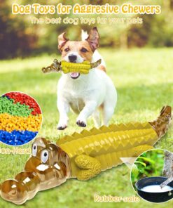 Jeefome Indestructible Dog Chew Toys for Aggressive Chewers - Boredom and Stimulating Dog Toys for Small/Medium/Large Breed for Teeth Cleaning and Training