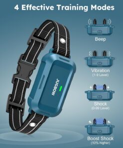 Jugbow Dog Shock Collar - 4200FT Dog Training Collar with Remote, IPX8 Waterproof Electric Collar with 4 Training Modes, Security Lock, Rechargeable e-Collar for Dogs 10-120lbs