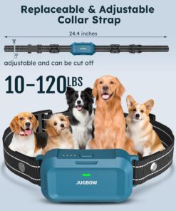 Jugbow Dog Shock Collar - 4200FT Dog Training Collar with Remote, IPX8 Waterproof Electric Collar with 4 Training Modes, Security Lock, Rechargeable e-Collar for Dogs 10-120lbs