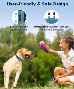 Jugbow Dog Shock Collar - 4200FT Dog Training Collar with Remote, IPX8 Waterproof Electric Collar with 4 Training Modes, Security Lock, Rechargeable e-Collar for Dogs 10-120lbs