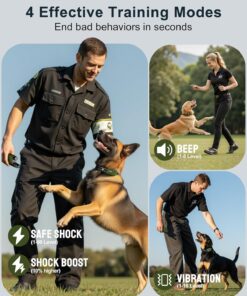 Jugbow Dog Shock Collar - 4500FT Dog Training Collar with Remote, IPX8 Waterproof Electric Dog Collar with 4 Training Modes, Security Lock, Rechargeable eCollar for 10-120lbs...