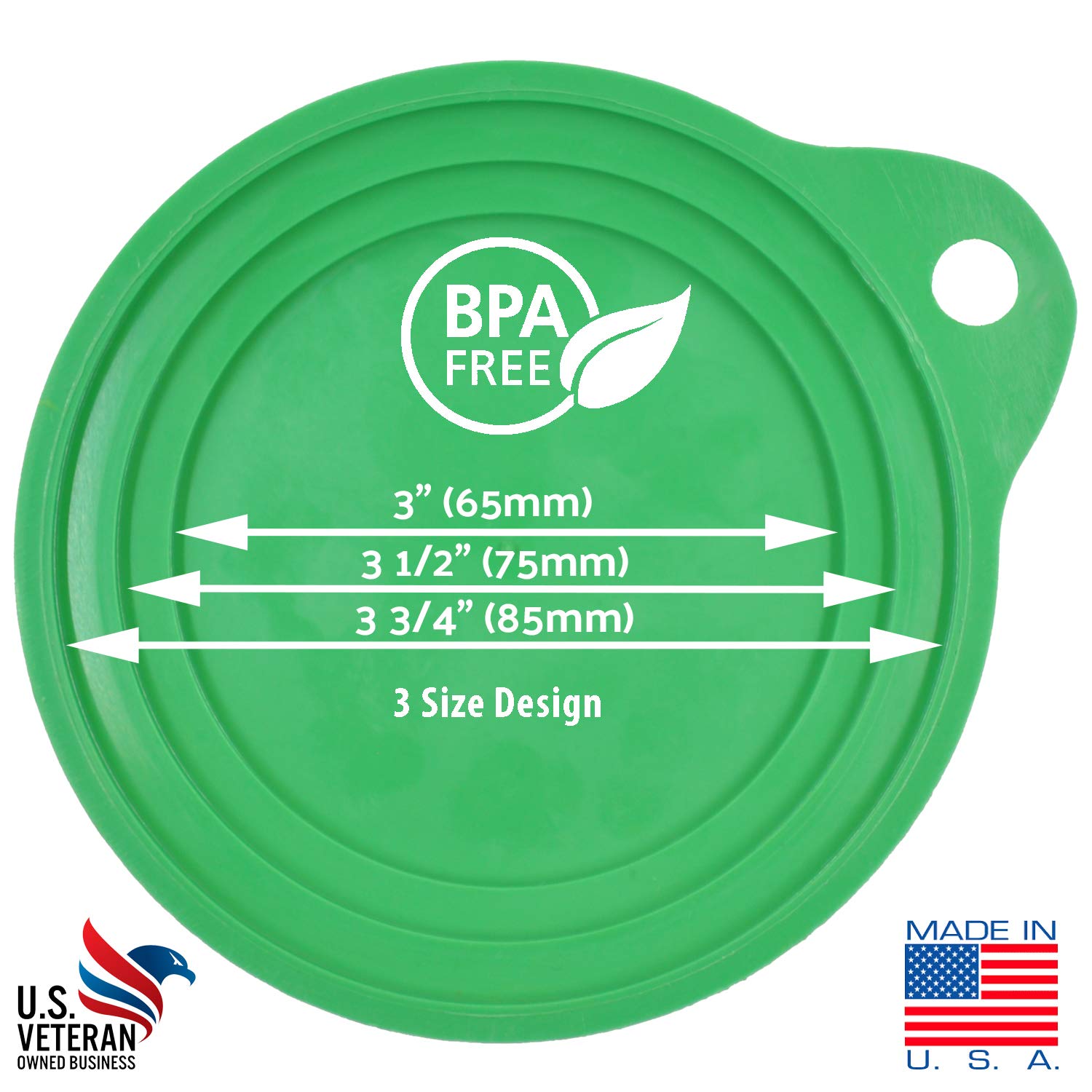 Keep Your Dog and Cat Food Fresh - Pet Food Can Cover Lids - Made in USA, Sold by Vets - Fits Small, Medium and Large Cans - BPA-Free