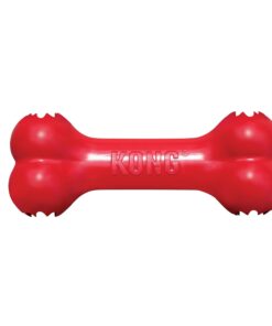 KONG Goodie Bone - Classic Durable Natural Rubber Dog Bone, Supports Mental Engagement - Treat Dispensing - Red - for Small Dogs (Pack of 2)