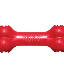 KONG Goodie Bone - Classic Durable Natural Rubber Dog Bone, Supports Mental Engagement - Treat Dispensing - Red - for Small Dogs (Pack of 2)