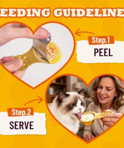 Lickable Cat Treats with Lick-Up Spoons, Healthy Pumpkin Wet Cat Snacks for Digestive Support, Grain-Free Kitten Treats with Taurine, Vitamins & 70% Real Chicken, 10.16 oz (24...
