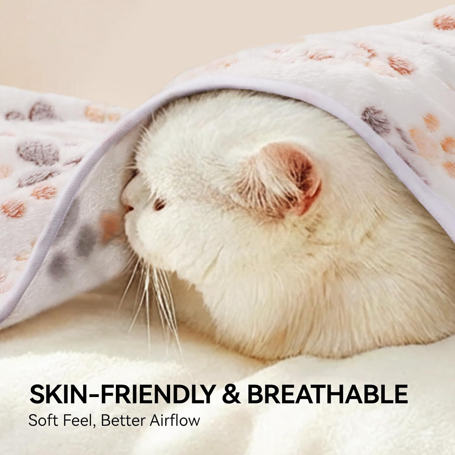 LINENLUX 1 Pack 3 Blankets Super Soft Fluffy Premium Fleece Dog Blankets for Puppy Cat Pet Blanket Flannel Throw Warm Sleep Dog Paw 23x16 inches