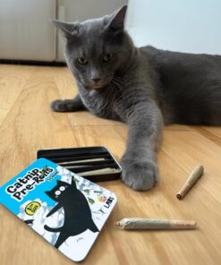LIT LABS Catnip Joint - 5 Organic Pre-Rolls Papers to Fix a Bad Cattitude - Funny Cat Toy for Indoor Cats with Existential Dread
