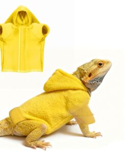 Lizard Clothes for Bearded Dragons Reptile Apparel Handmade Cotton Material Hoodies Gift for Lizards, Bearded Dragons, Crested Geckos, and Chameleons(Grey)
