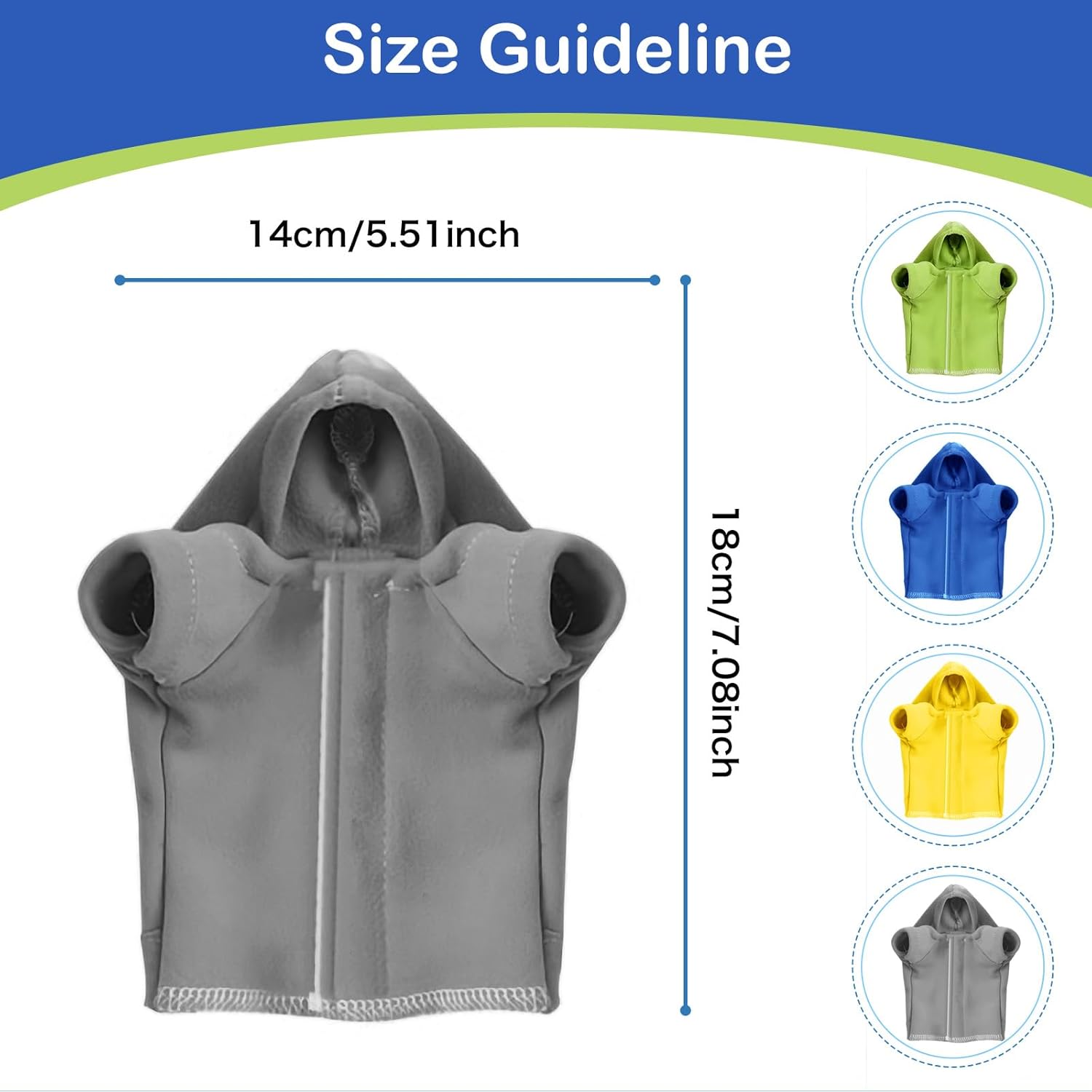 Lizard Clothes for Bearded Dragons Reptile Apparel Handmade Cotton Material Hoodies Gift for Lizards, Bearded Dragons, Crested Geckos, and Chameleons(Grey)