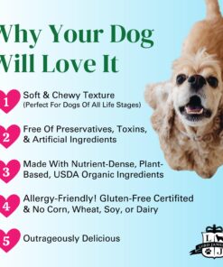 Lord Jameson Blue Bliss 6 oz: Organic Soft & Chewy Dog Treats | Natural Puppy & Senior Treats | Easy Chew Hypoallergenic Dog Snacks | Gourmet Healthy Training Treats for Small &...