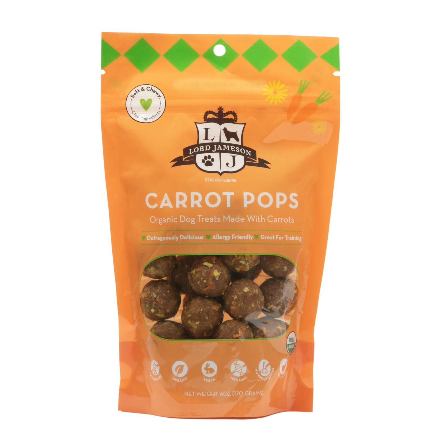 Lord Jameson Blue Bliss 6 oz: Organic Soft & Chewy Dog Treats | Natural Puppy & Senior Treats | Easy Chew Hypoallergenic Dog Snacks | Gourmet Healthy Training Treats for Small &...