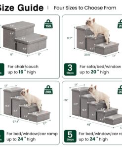 Love's cabin Dog Stairs for High Bed 18