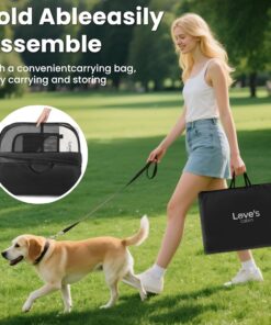 Love's cabin Pet Puppy Dog Playpen, Small Dog Tent Crates Cage Indoor/Outdoor, Portable Playpen for Cat, Foldable Pop Up Dog Kennel Playpen with Carring Case, Removable Zipper...