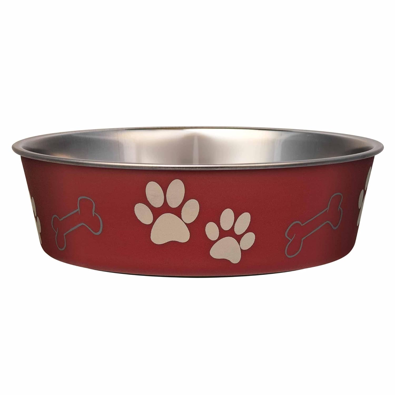 Loving Pets Bella Dog Bowls- Stainless Steel Dog & Cat Bowls - Spill Proof Dog Food Bowl, Cat Bowl, Puppy Essentials & Pet Supplies Great for Home & Travel (Medium 20-35 lbs,...