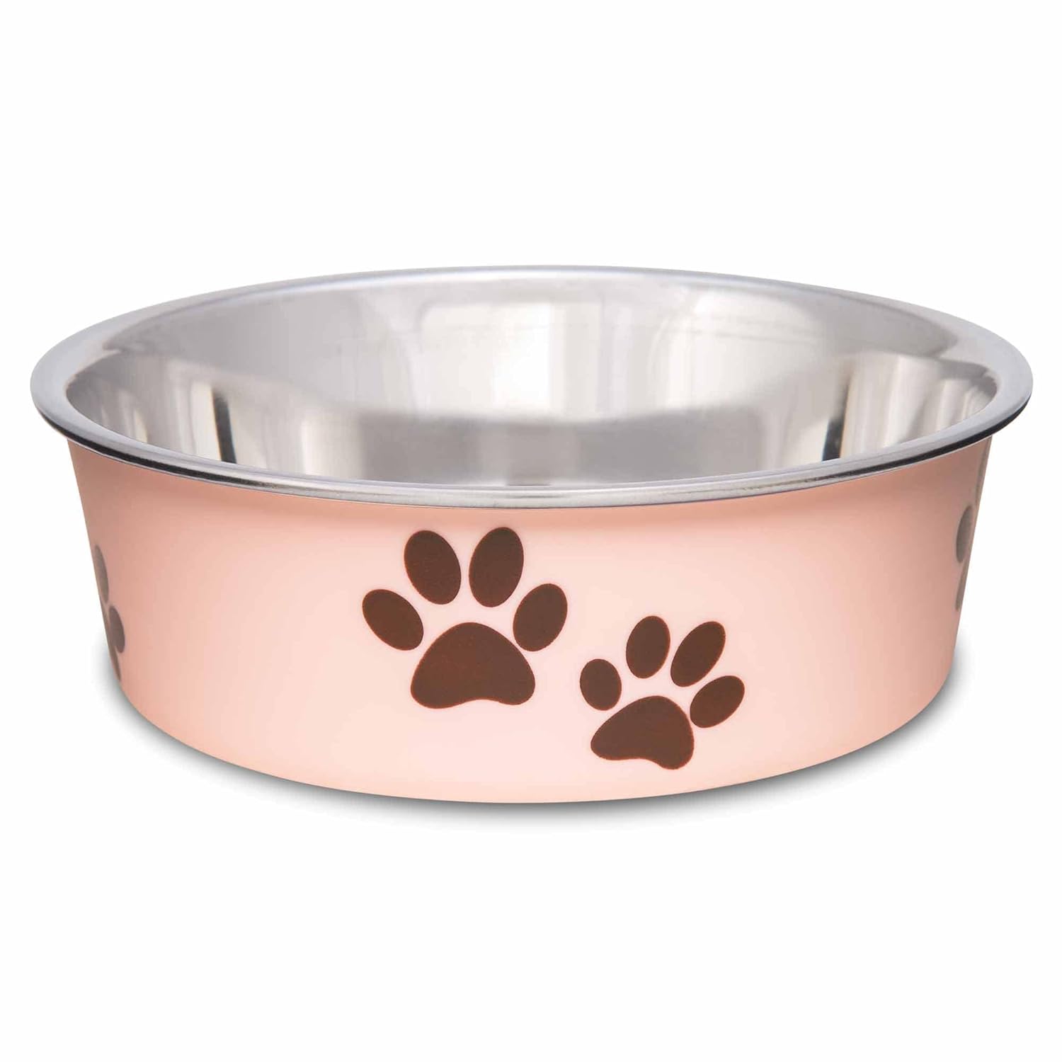 Loving Pets Bella Dog Bowls- Stainless Steel Dog & Cat Bowls - Spill Proof Dog Food Bowl, Cat Bowl, Puppy Essentials & Pet Supplies Great for Home & Travel (Medium 20-35 lbs,...