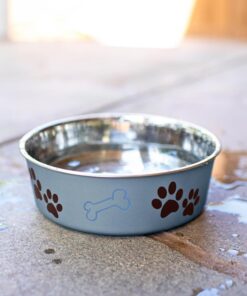 Loving Pets Bella Dog Bowls- Stainless Steel Dog & Cat Bowls - Spill Proof Dog Food Bowl, Cat Bowl, Puppy Essentials & Pet Supplies Great for Home & Travel (Medium 20-35 lbs,...