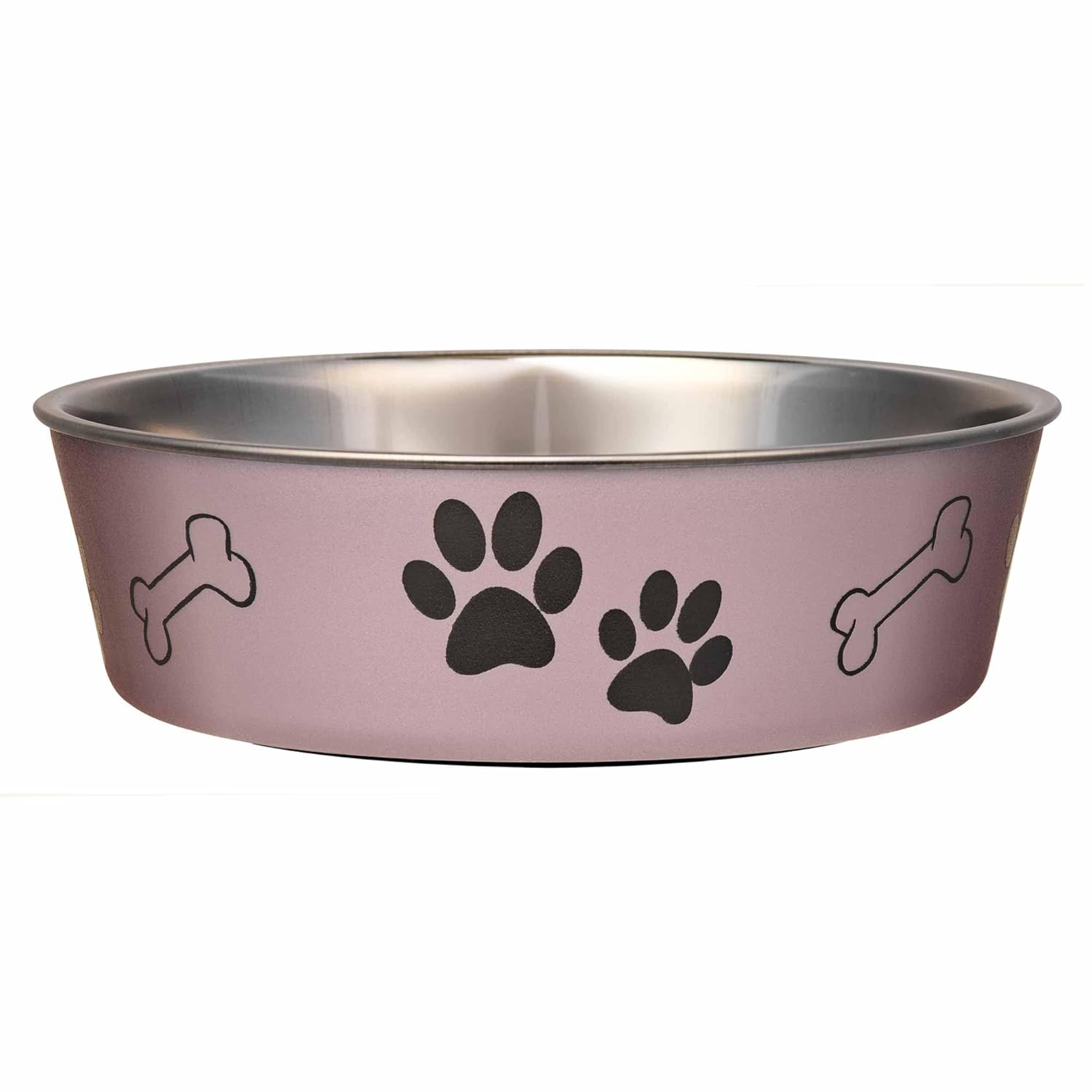 Loving Pets Bella Dog Bowls- Stainless Steel Dog & Cat Bowls - Spill Proof Dog Food Bowl, Cat Bowl, Puppy Essentials & Pet Supplies Great for Home & Travel (Medium 20-35 lbs,...