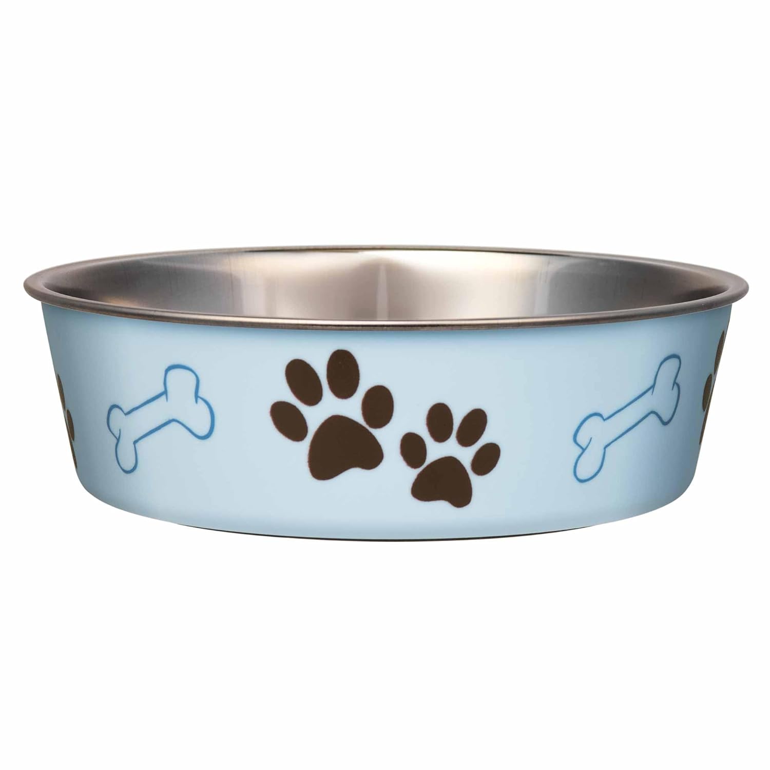 Loving Pets Bella Dog Bowls- Stainless Steel Dog & Cat Bowls - Spill Proof Dog Food Bowl, Cat Bowl, Puppy Essentials & Pet Supplies Great for Home & Travel (Small 10-20 lbs,...