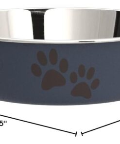Loving Pets Bella Dog Bowls- Stainless Steel Dog & Cat Bowls - Spill Proof Dog Food Bowl, Cat Bowl, Puppy Essentials & Pet Supplies Great for Home & Travel (Medium 20-35 lbs,...
