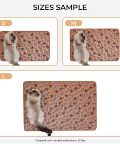 Luciphia 1 Pack 3 Blankets Super Soft Fluffy Premium Fleece Pet Blanket Flannel Throw for Dog Puppy Cat Paw Brown/Pink/White Small(23x16 inch)