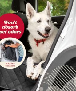 Lusso Gear Dog Car Seat Cover - Waterproof Non-Slip Car Back Seat Protector - Rear Car Seat Cover for Dogs - Universal Fit for Sedans Trucks SUVs - Scratchproof Backseat Car...