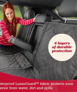 Lusso Gear Dog Car Seat Cover - Waterproof Non-Slip Car Back Seat Protector - Rear Car Seat Cover for Dogs - Universal Fit for Sedans Trucks SUVs - Scratchproof Backseat Car...