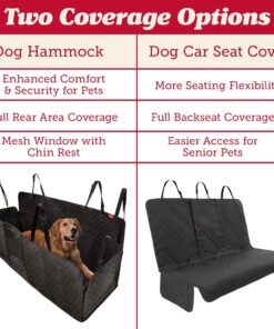 Lusso Gear Dog Car Seat Cover - Waterproof Non-Slip Car Back Seat Protector - Rear Car Seat Cover for Dogs - Universal Fit for Sedans Trucks SUVs - Scratchproof Backseat Car...