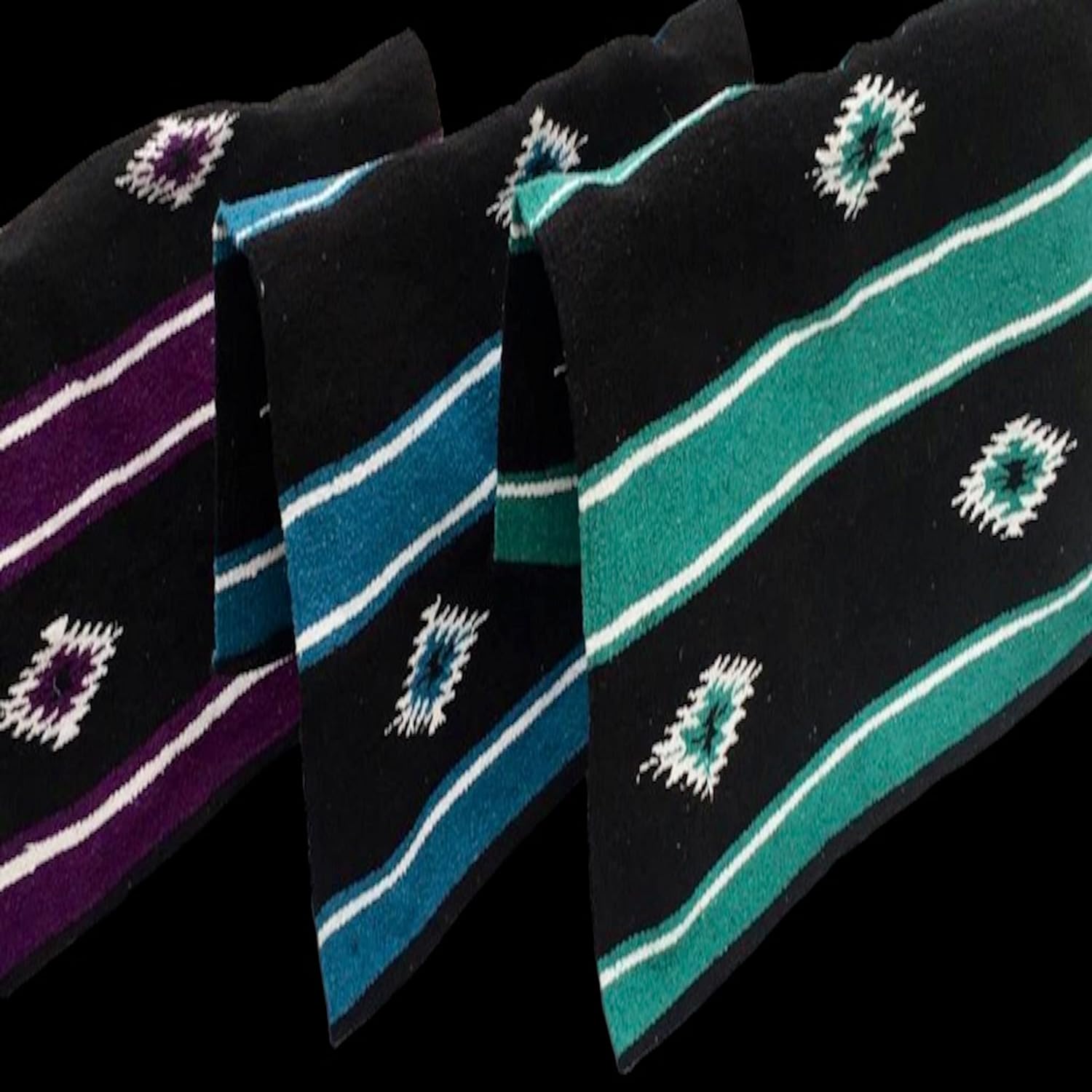 Majestic Ally 36"x 34" Navajo Design Acrylic Saddle Blanket -2.4 lbs (Purple and Black)