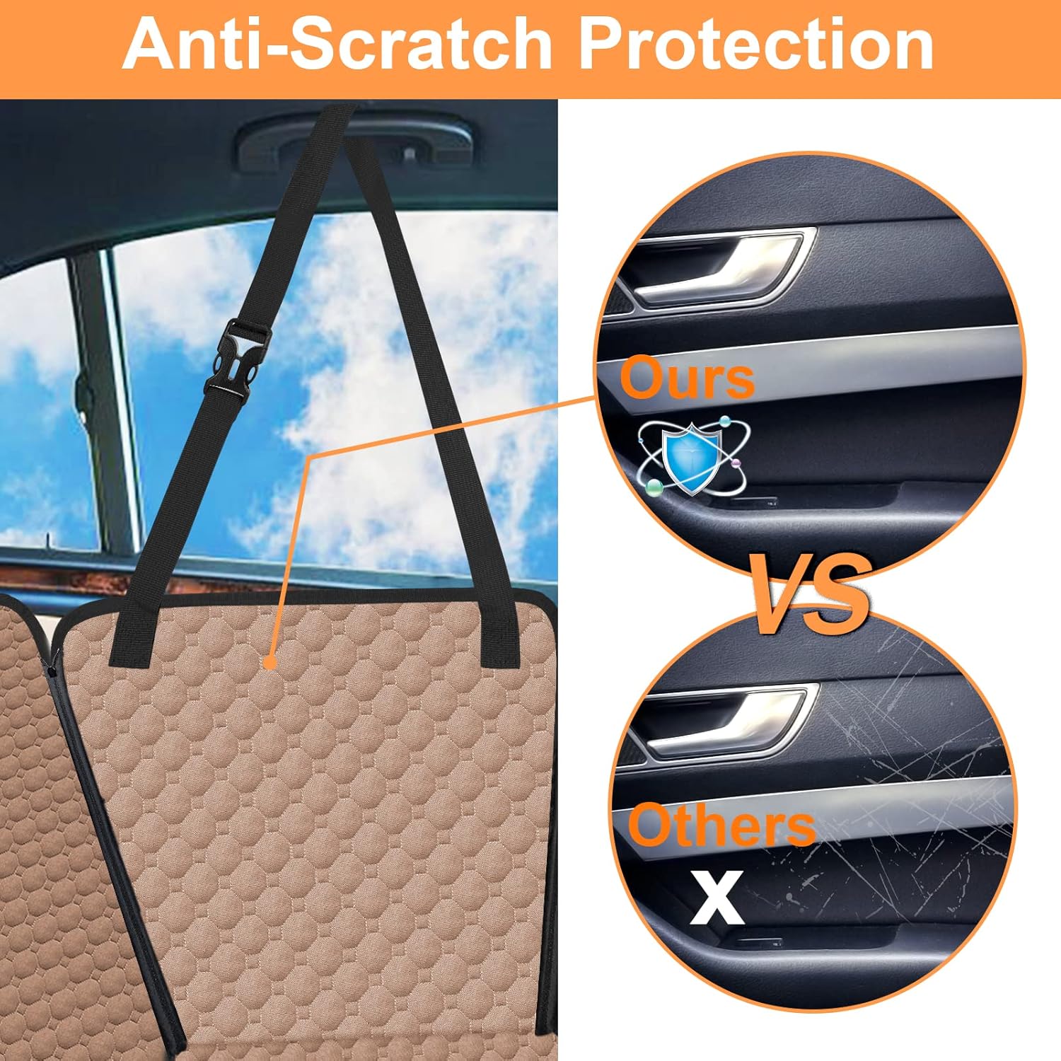 Mancro Back Seat Pet Cover for Dogs, 2026 Upgraded 600D Heavy Duty Waterproof & Scratch-Resistant Dog Hammock for Car, Car Cover for Dogs with Sedan, Trucks and SUVs, Standard,...