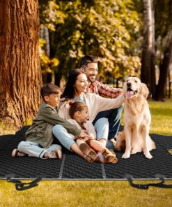 Mancro Back Seat Pet Cover for Dogs, Dog Hammock for Truck with Zipper Side Flap, Waterproof Covers for Full Size Crew Cab Trucks with Fold Up Seats, Fit for Ford F150, Dark...