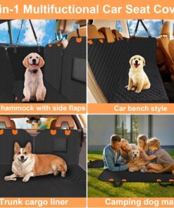 Mancro Dog Car Seat Cover, 2026 Upgraded 600D Heavy Duty Waterproof & Scratch-Resistant Dog Hammock for Car, Back Seat Pet Cover for Dogs with Sedan, Trucks and SUVs, Standard,...