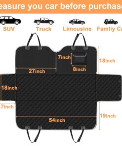 Mancro Dog Car Seat Cover for Back Seat, 2026 Upgraded 600D Heavy Duty Waterproof & Scratch-Resistant Dog Hammock for Car, Back Seat Pet Cover for Dogs with Sedan, Trucks and...