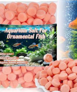 MAQIHAN 150 Tablets Aquarium Salt - Aquarium Salt Freshwater for Freshwater Tank Koi Pond Salt for Koi Fish, Goldfish, Guppies, Mollies, Scats, Monos