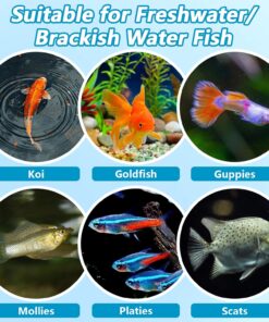 MAQIHAN 150 Tablets Aquarium Salt - Aquarium Salt Freshwater for Freshwater Tank Koi Pond Salt for Koi Fish, Goldfish, Guppies, Mollies, Scats, Monos