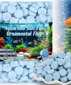 MAQIHAN 150 Tablets Aquarium Salt - Aquarium Salt Freshwater for Freshwater Tank Koi Pond Salt for Koi Fish, Goldfish, Guppies, Mollies, Scats, Monos