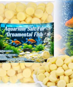 MAQIHAN 150 Tablets Aquarium Salt - Aquarium Salt Freshwater for Freshwater Tank Koi Pond Salt for Koi Fish, Goldfish, Guppies, Mollies, Scats, Monos
