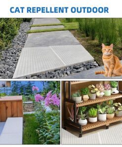 Mardili 12 Pack Scat Mat for Cats with Spikes, Cat Repellent Mat Deterrent Indoor, Training Pads Keep Dogs and Cats Off Couch, Bed, 16 x 13 Inch Garden Scat Mats Outdoor