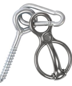 Martx Blocker tie Ring for Horses,Horse tack and Supplies Horse Accessories,Horse tie Ring Prevents Horses from Pulling Back Sturdy Stainless Stee