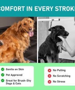Maxpower Planet Original Pet Grooming Rake - Double-Sided Deshedding Dematting Tool, Undercoat Rake for Dogs & Cats, Extra-Wide Dog Grooming Brush & Deshedder Comb for Long...