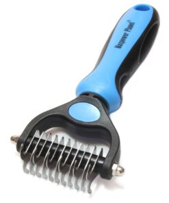 Maxpower Planet Original Pet Grooming Rake - Double-Sided Deshedding Dematting Tool, Undercoat Rake for Dogs & Cats, Extra-Wide Dog Grooming Brush & Deshedder Comb for Long...
