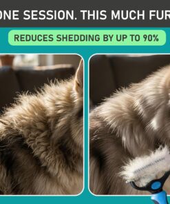 Maxpower Planet Original Pet Grooming Rake - Double-Sided Deshedding Dematting Tool, Undercoat Rake for Dogs & Cats, Extra-Wide Dog Grooming Brush & Deshedder Comb for Long...