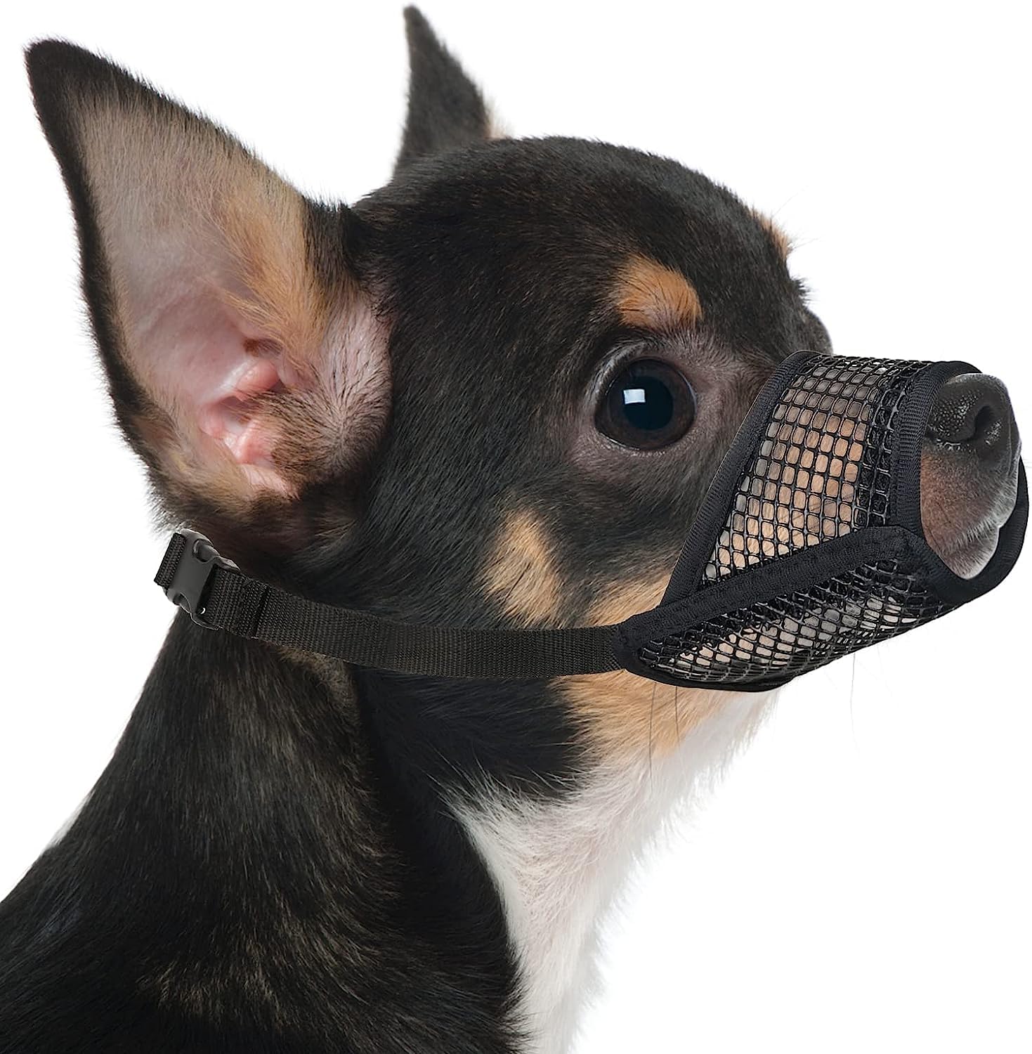 Mayerzon Dog Muzzle, Soft Mesh Muzzles for Small Medium Large Dogs Chihuahua Poodle Husky Labrador Retriever, Breathable Dog Mouth Guard for Biting Chewing Grooming, Allow...