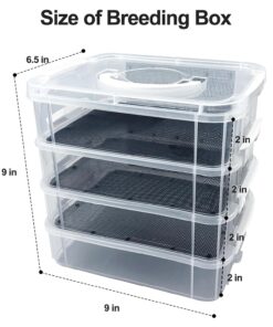 Mealworm Breeding Kit,Prevent Escape Mealworms Keeper,Four-Layer High Capacity Mealworm Farm,To Breed Live Mealworms for Sugar Gliders,Reptiles,Birds,Chickens,Lizards,Bearded...
