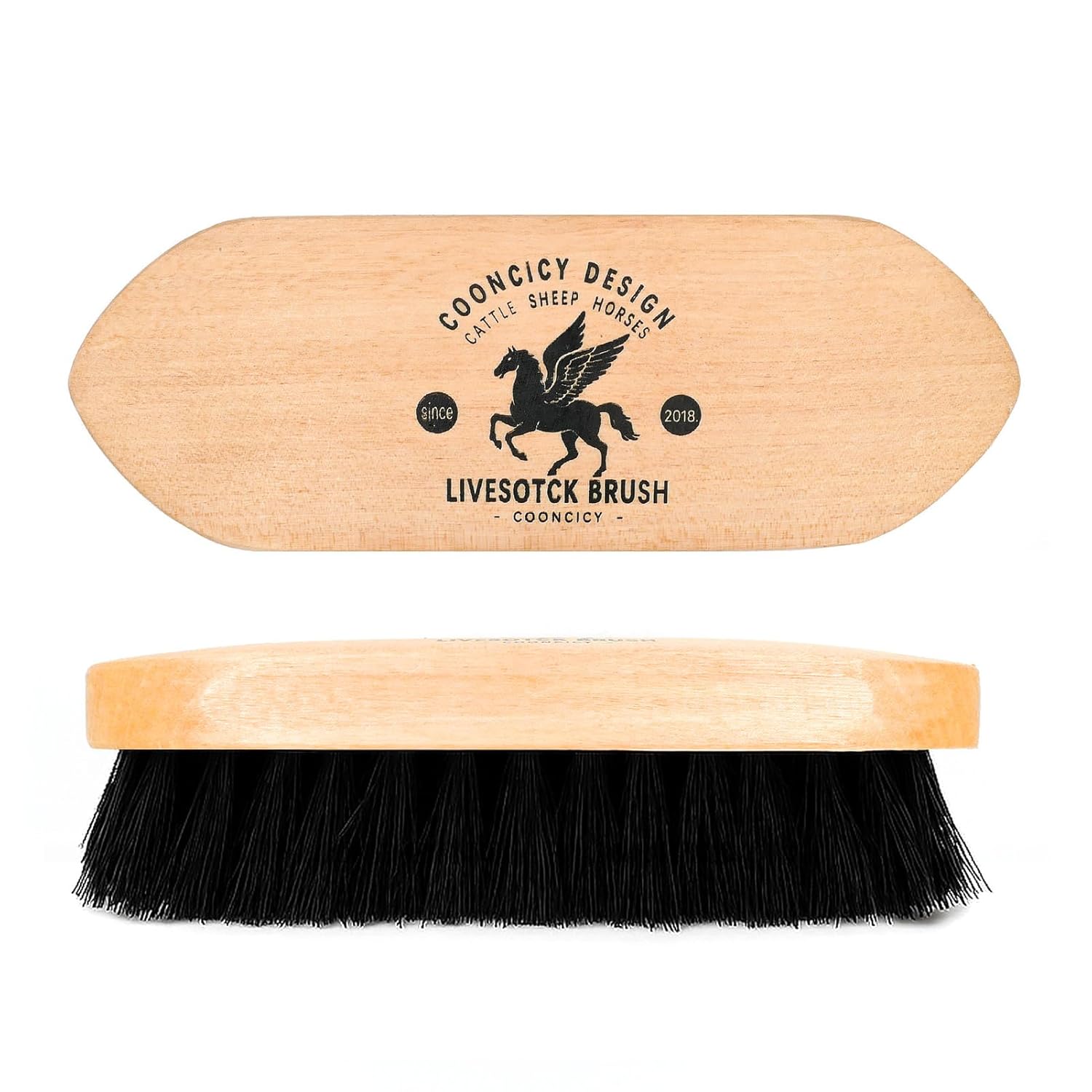 Medium Livestock Brush for Goat, Cattle, Cow - Horse Brushes for Grooming - Premium Horse Brush for Show, Goat Supplies