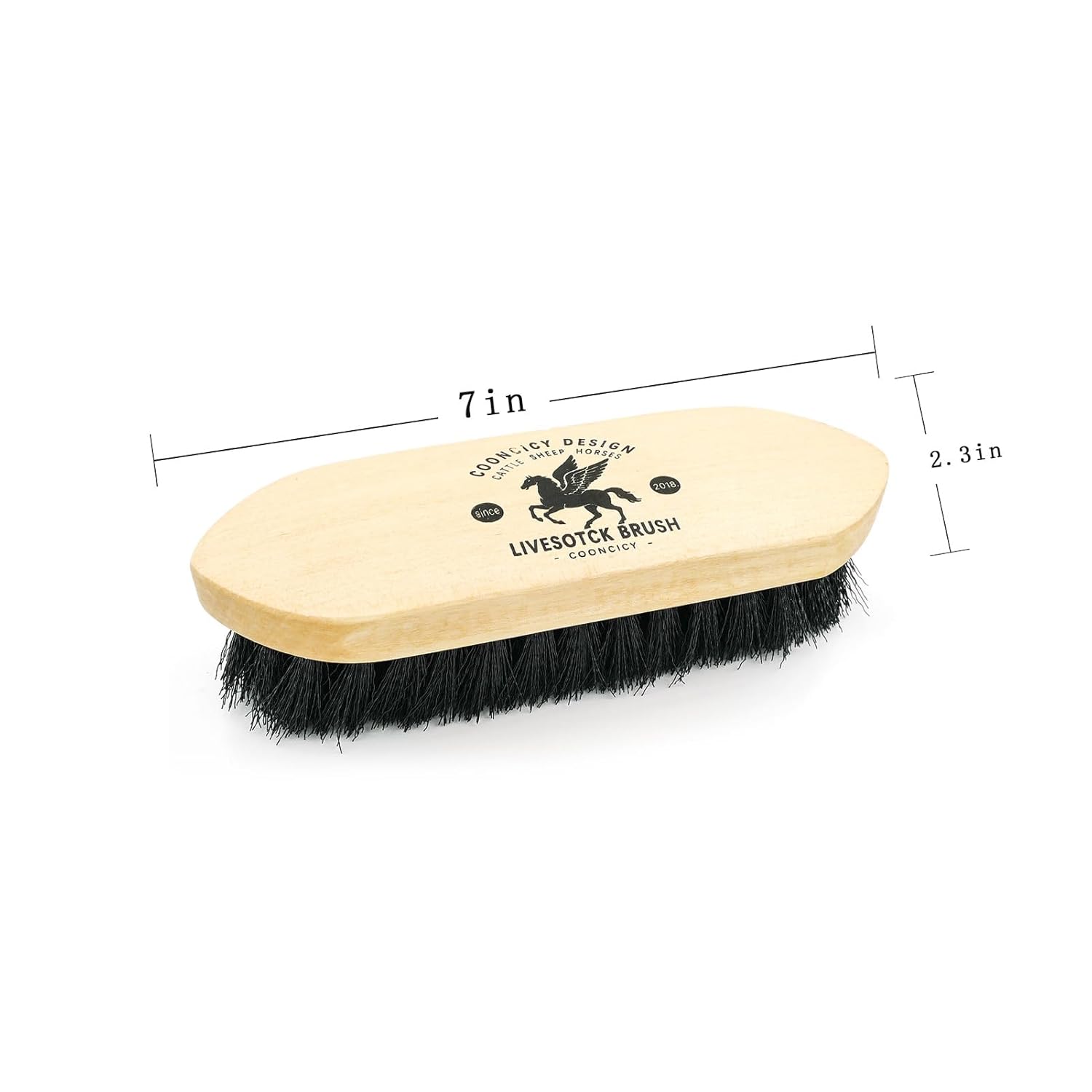 Medium Livestock Brush for Goat, Cattle, Cow - Horse Brushes for Grooming - Premium Horse Brush for Show, Goat Supplies