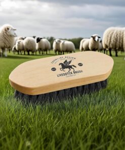 Medium Livestock Brush for Goat, Cattle, Cow - Horse Brushes for Grooming - Premium Horse Brush for Show, Goat Supplies