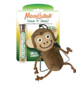 Meowijuana Dragonfly Jump 'n' Jamb Door Hanging Cat Toy and Purrple Passion Catnip Blend | Refillable Interactive Catnip Toy | Catnip Grown in North America